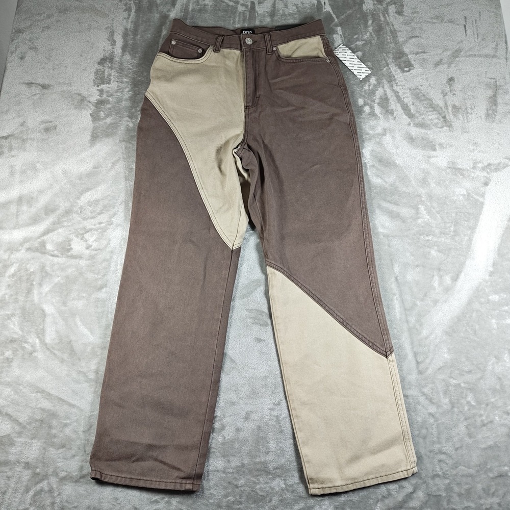 BDG Urban Outfitters Jeans Womens 29 Cowboy High Waisted Two Tone Colorblock New